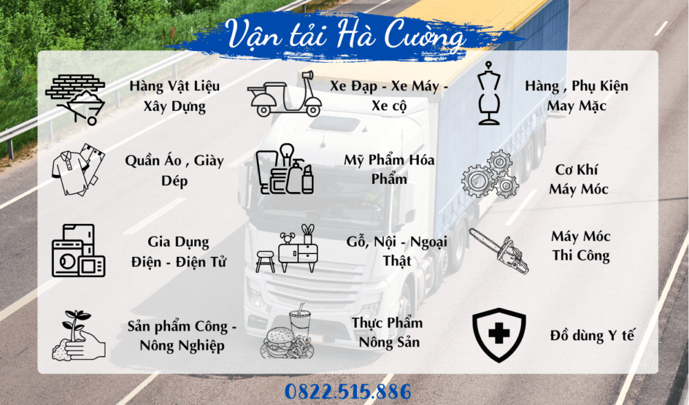 Những mặt hàng Hà Cường vận chuyển